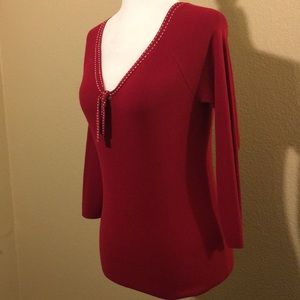 Ann Taylor Loft red sweater size XS. Pre-owned.